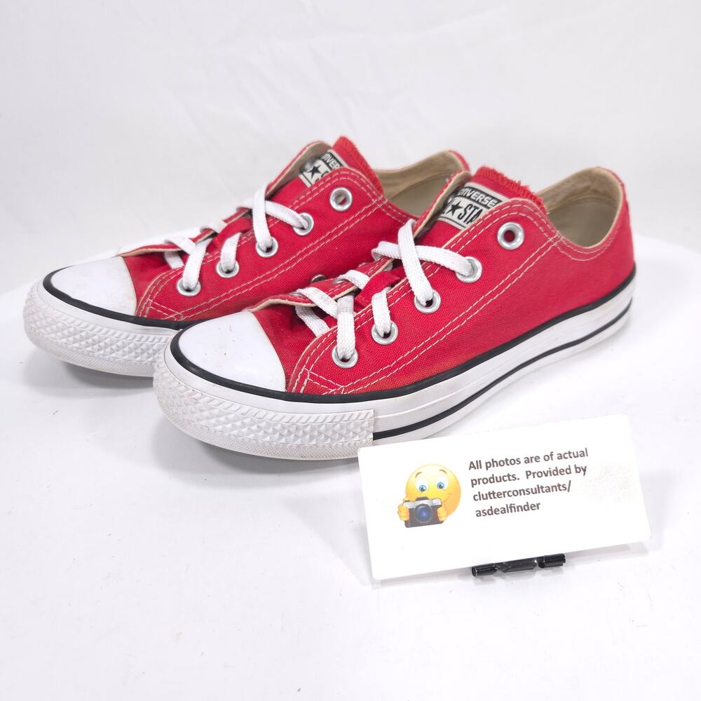 Converse All Star Lace Up Athletic Sneaker Shoe Womens Size 6 M9696 Red